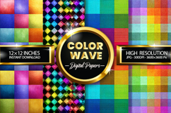 Color Weave Digital Papers - 04 Variations Product Image 1