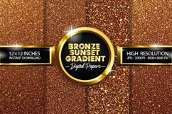 Bronze Sunset Gradient Digital Papers - 04 variations Product Image 1