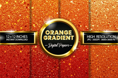 Orange Gradient Digital Papers - 04 variations Product Image 1