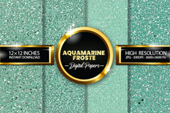 Aquamarine Frost Digital Papers - 04 variations Product Image 1