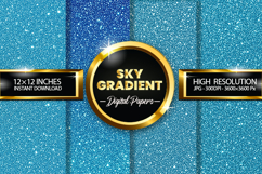 Sky Gradient Digital Papers - 04 variations Product Image 1