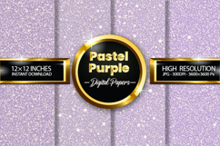 Pastel Purple Glitter Digital Papers - 04 Variations Product Image 1
