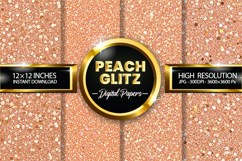 Peach Glitz Digital Papers - 04 variations Product Image 1
