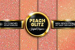 Peach Glitz Digital Papers - 04 variations Product Image 1
