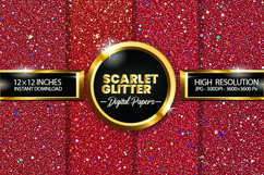 Sapphire Glitter Digital Papers - 04 variations Product Image 1
