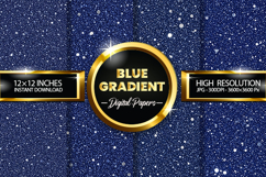 Blue Gradient Digital Papers - 04 variations Product Image 1
