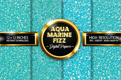 Aqua marine Fizz Digital Papers - 04 variations Product Image 1