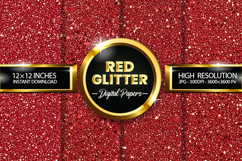 Red Gliter Digital Papers - 04 variations Product Image 1