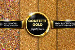 Confetti Gold Digital Papers - 04 variations Product Image 1