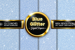 Blue Glitter Digital Papers - 04 Variations Product Image 1
