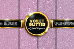 Voilet Glitter Digital Papers - 04 variations Product Image 1