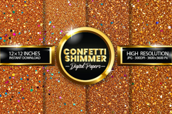Confetti Shimmer Digital Papers - 04 variatio Product Image 1