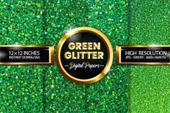Green Glitter Digital Papers - 04 variations Product Image 1