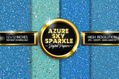 Azure Sky Sparkle Digital Papers - 04 variations Product Image 1