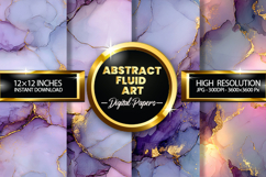 Abstract Fluid Art Digital Papers - 04 Variations Product Image 1