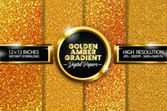 Golden Amber Gradient Digital Papers - 04 veriations Product Image 1