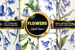 Flowers Digital Papers - 04 Variations Product Image 1