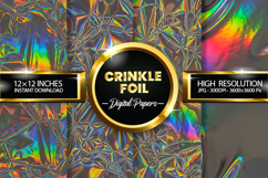 Crinkle Foil Digital Papers - 04 variations Product Image 1