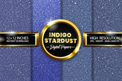 Indigo Stardust Digital Papers - 04 Variations Product Image 1
