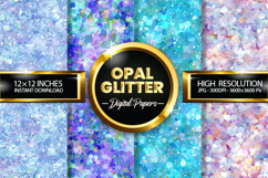 Opal Glitter Digital Papers - 04 Variations Product Image 1