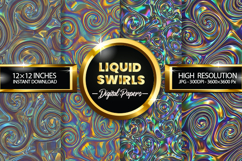 Liquid Swirls Digital Papers - 04 Variations Product Image 2