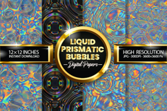 Liquid Prismatic Bubbles Digital Papers - 04 Variatio Product Image 1