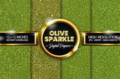 Olive Sparkle Digital Papers - 04 variations Product Image 1