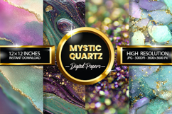 Mystic Quartz Digital Papers - 04 variations Product Image 1
