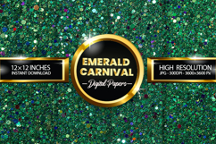 Emerald Carnival Digital Papers - 04 Variations Product Image 1