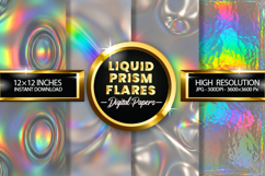 Liquid Prism Flares Digital Papers - 04 Variations Product Image 2