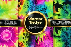 Vibrant Tie Dye Digital Papers - 04 Variations Product Image 1
