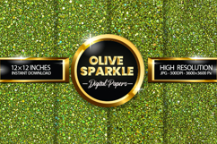 Olive Sparkle Digital Papers - 04 variations Product Image 1