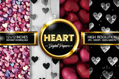 Hearts Digital Papers - 04 Variations Product Image 1