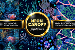 Neon Canopy Digital Papers - 04 variations Product Image 1
