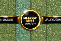 Meadow Moss Digital Papers - 04 variations Product Image 1