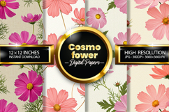 Camilia Flowers Digital Papers - 04 Variations Product Image 1