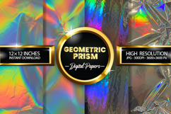 Geometric Prism Digital Papers - 04 Variations Product Image 1