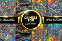 Crinkle Foil Digital Papers - 04 variations Product Image 1