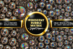 Iridescent Bubble Matrix Digital Papers - 04 Variations Product Image 1
