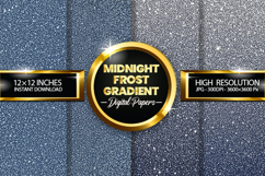 Midnight Frost Gradient Digital Papers - 04 variations Product Image 1