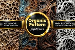 Organic pattern Digital Paper - 04 Variations Product Image 1