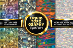 Liquid Topography Digital Papers - 04 Variations Product Image 2