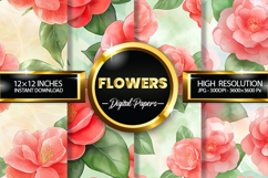 Flowers Digital Papers - 04 Variations Product Image 1