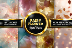 Fairy Flower Digital Papers - 04 Variations Product Image 1