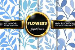 Flowers Digital Papers - 04 Variations Product Image 1