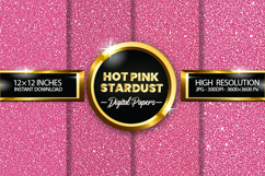 Hot Pink Stardust Digital Papers - 04 Variations Product Image 1