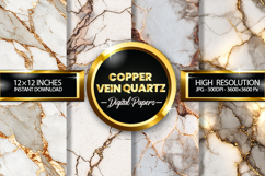 Copper Vein Quartz Digital Papers- 04 variations Product Image 1