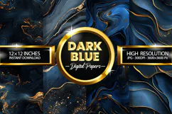Dark Blue Digital Papers - 04 Variations Product Image 1
