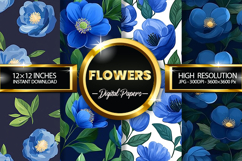 Flowers Digital Papers - 04 Variations Product Image 1