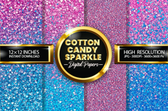 Cotton Candy Sparkle Digital Papers - 04 variations Product Image 1
